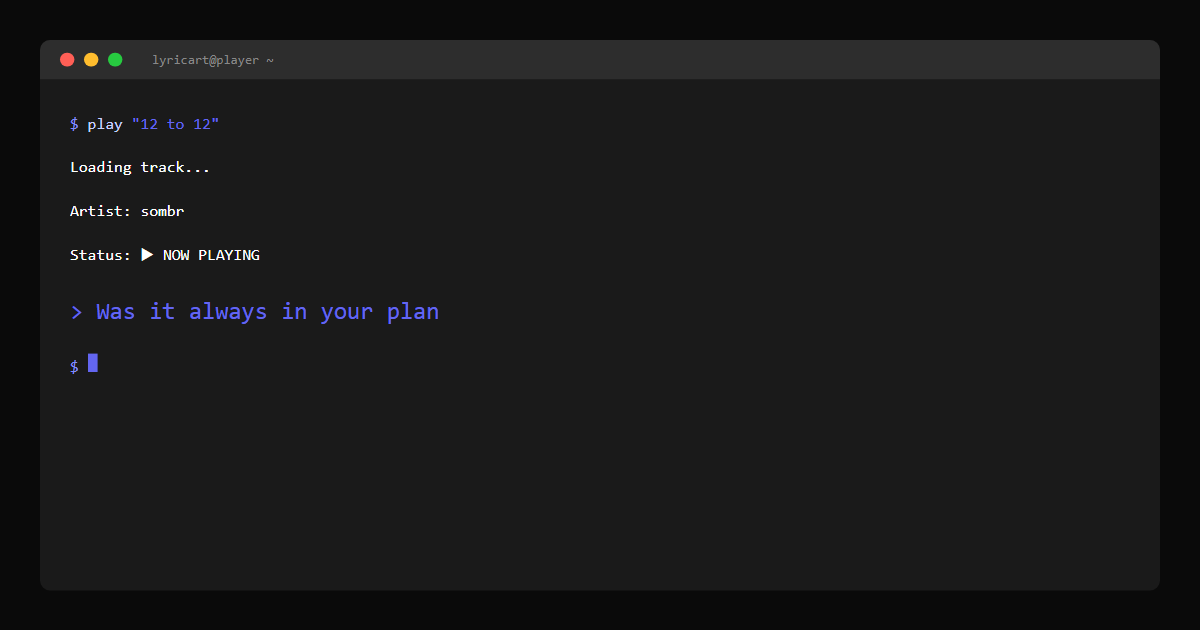 12 to 12 sombr Lyrics - I don't want anyone else - Terminal