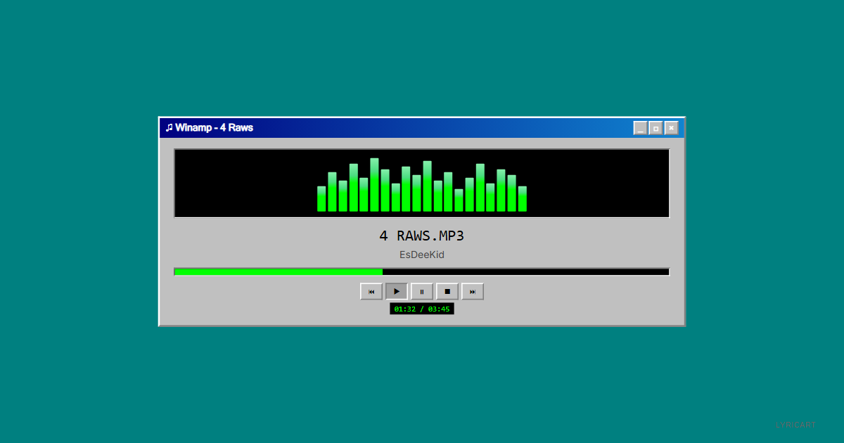 4 Raws EsDeeKid Lyrics - Four man deep in this German - Windows 95