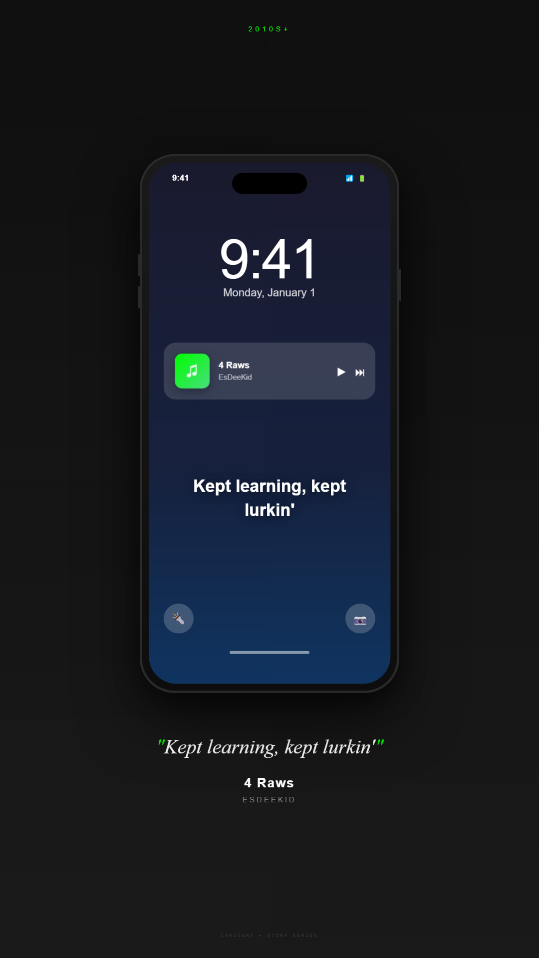 4 Raws EsDeeKid Lyrics - Four man deep in this German - Lock Screen