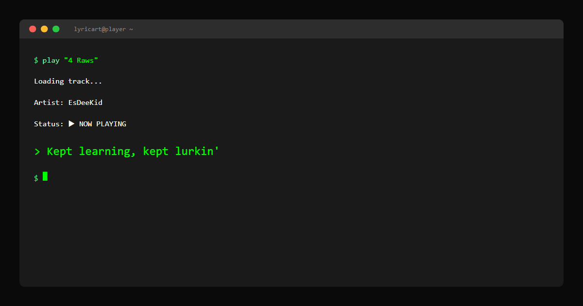 4 Raws EsDeeKid Lyrics - Four man deep in this German - Terminal
