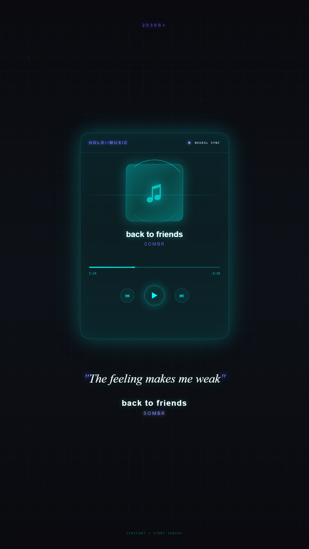 back to friends sombr Lyrics - The feeling makes me weak - Holographic