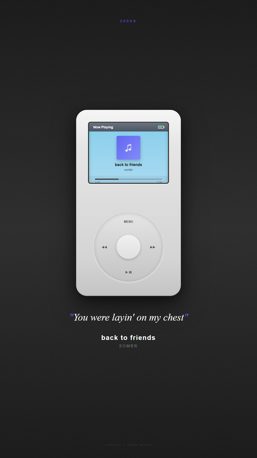 back to friends sombr Lyrics - The feeling makes me weak - iPod Classic