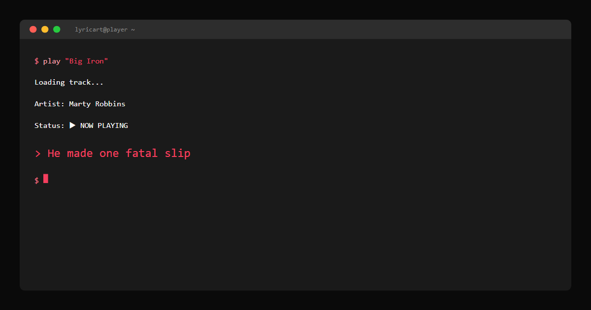 Big Iron Marty Robbins Lyrics - Rode a stranger one fine day - Terminal