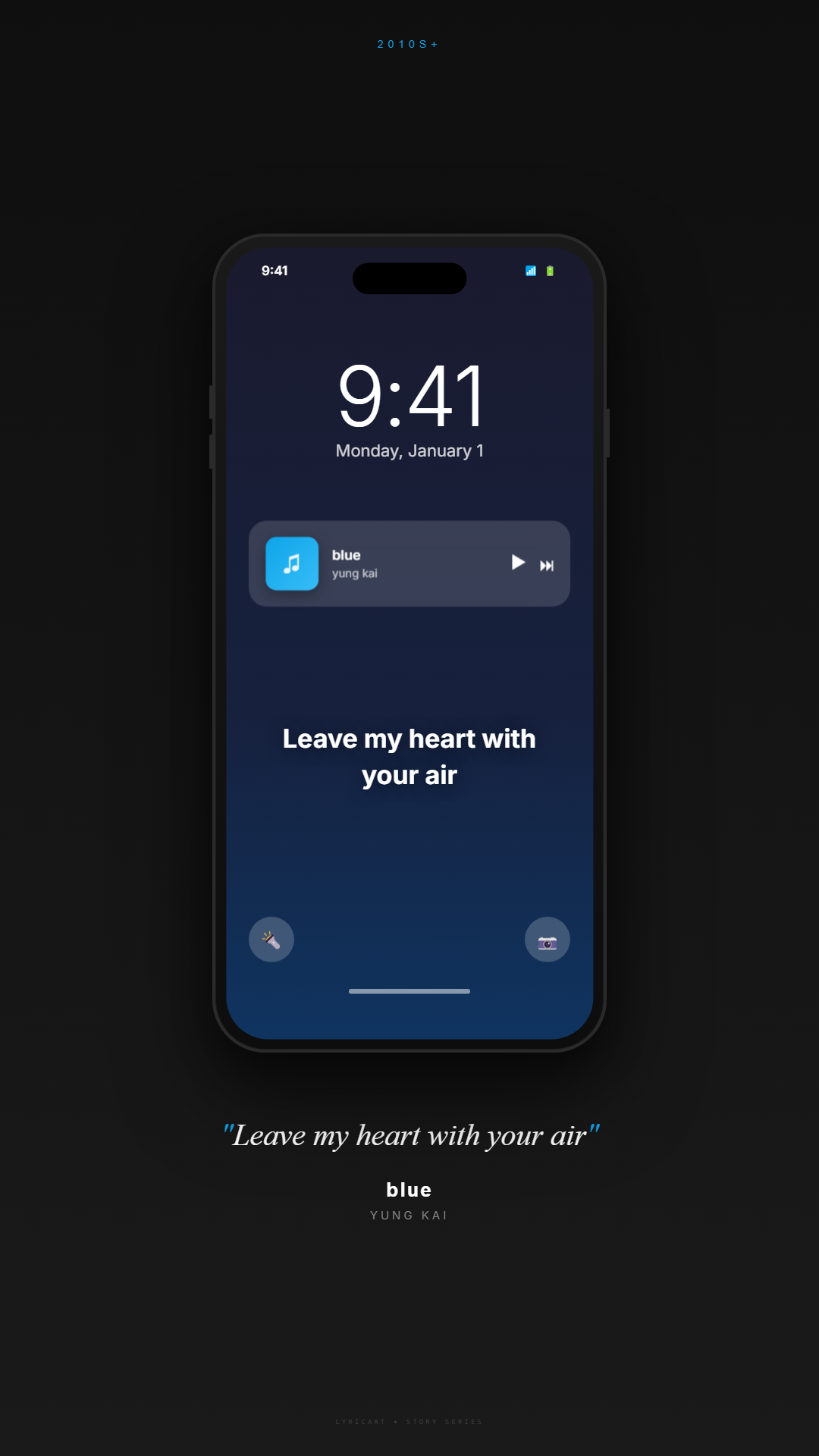 blue yung kai Lyrics - I could stare like watching stars - Lock Screen