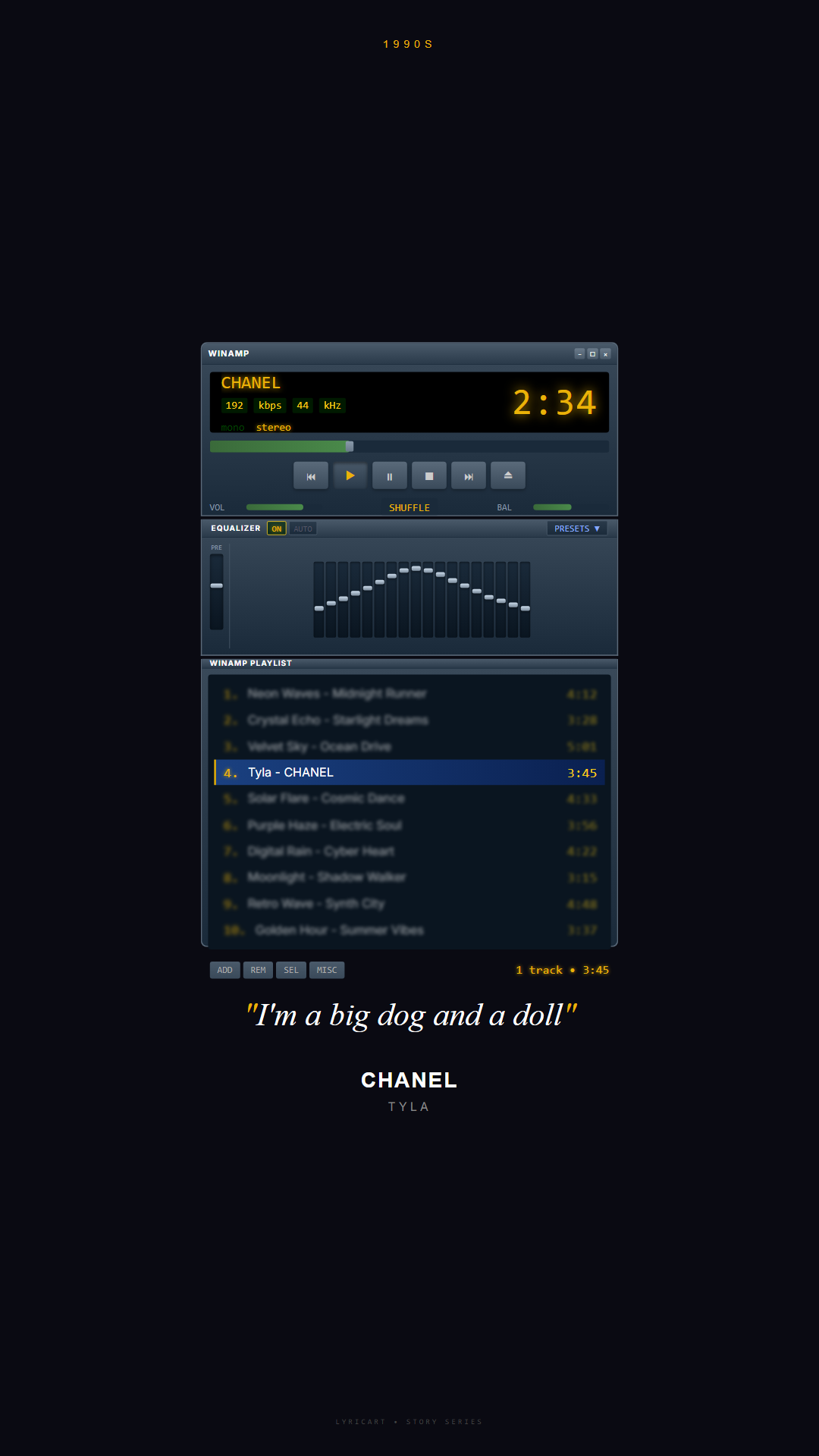 CHANEL Tyla Lyrics - How you say you love me? You ain't put me in Chanel - Winamp