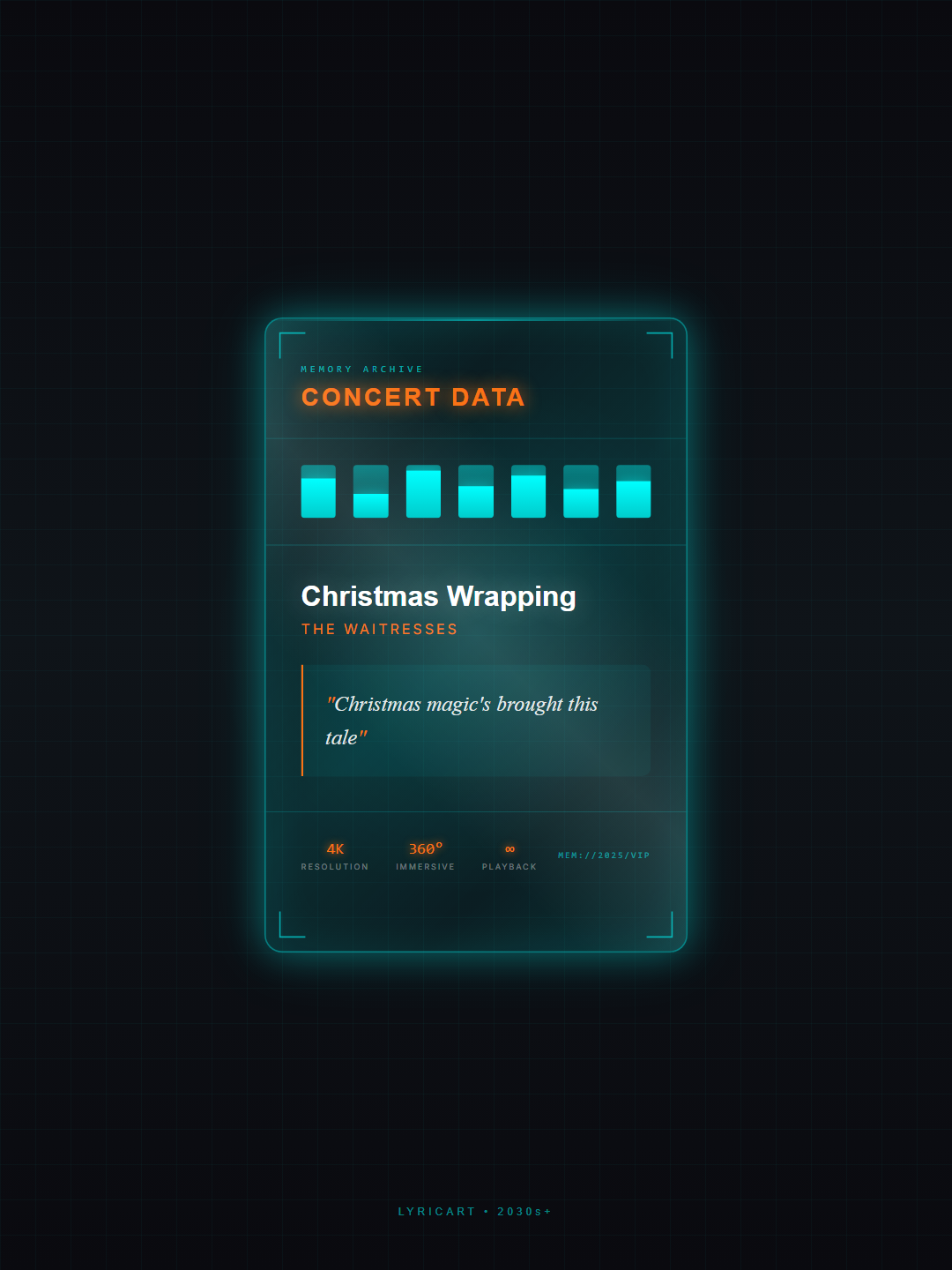 Christmas Wrapping The Waitresses Lyrics - All this year's been a busy blur - Memory Crystal