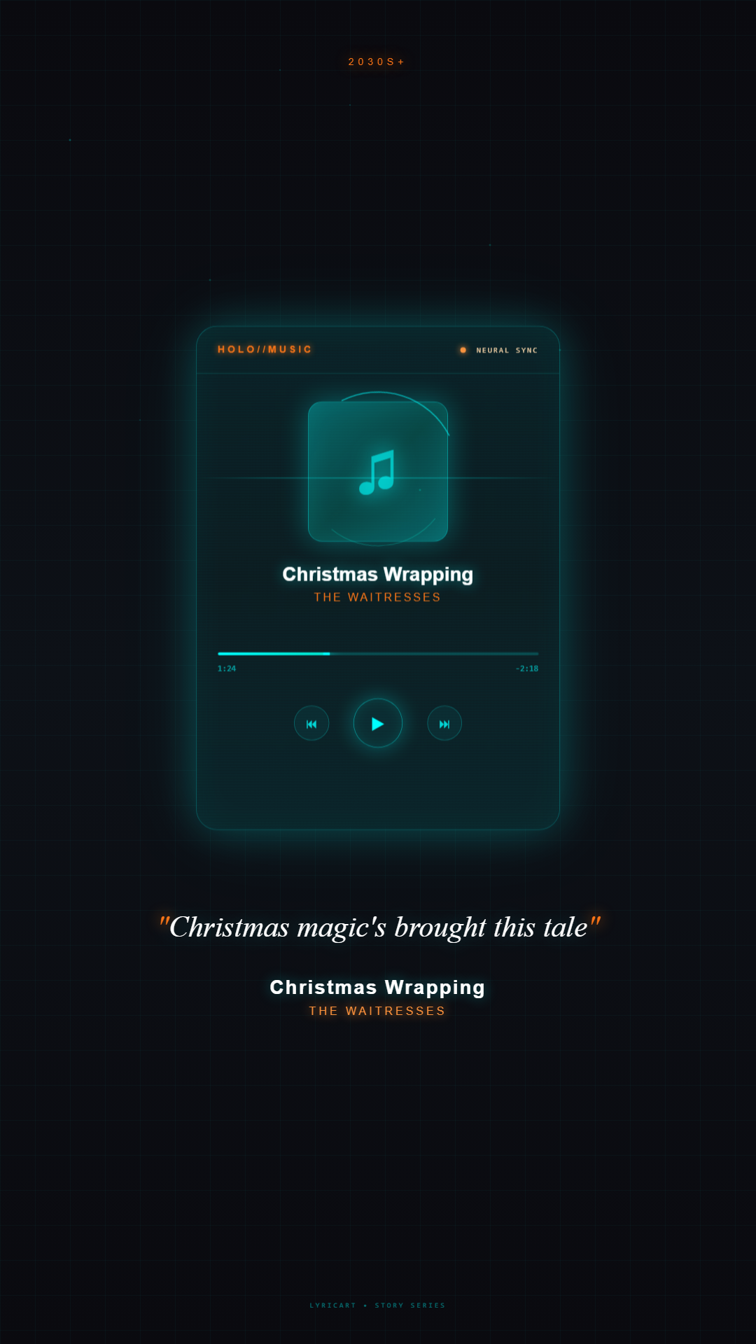 Christmas Wrapping The Waitresses Lyrics - All this year's been a busy blur - Holographic