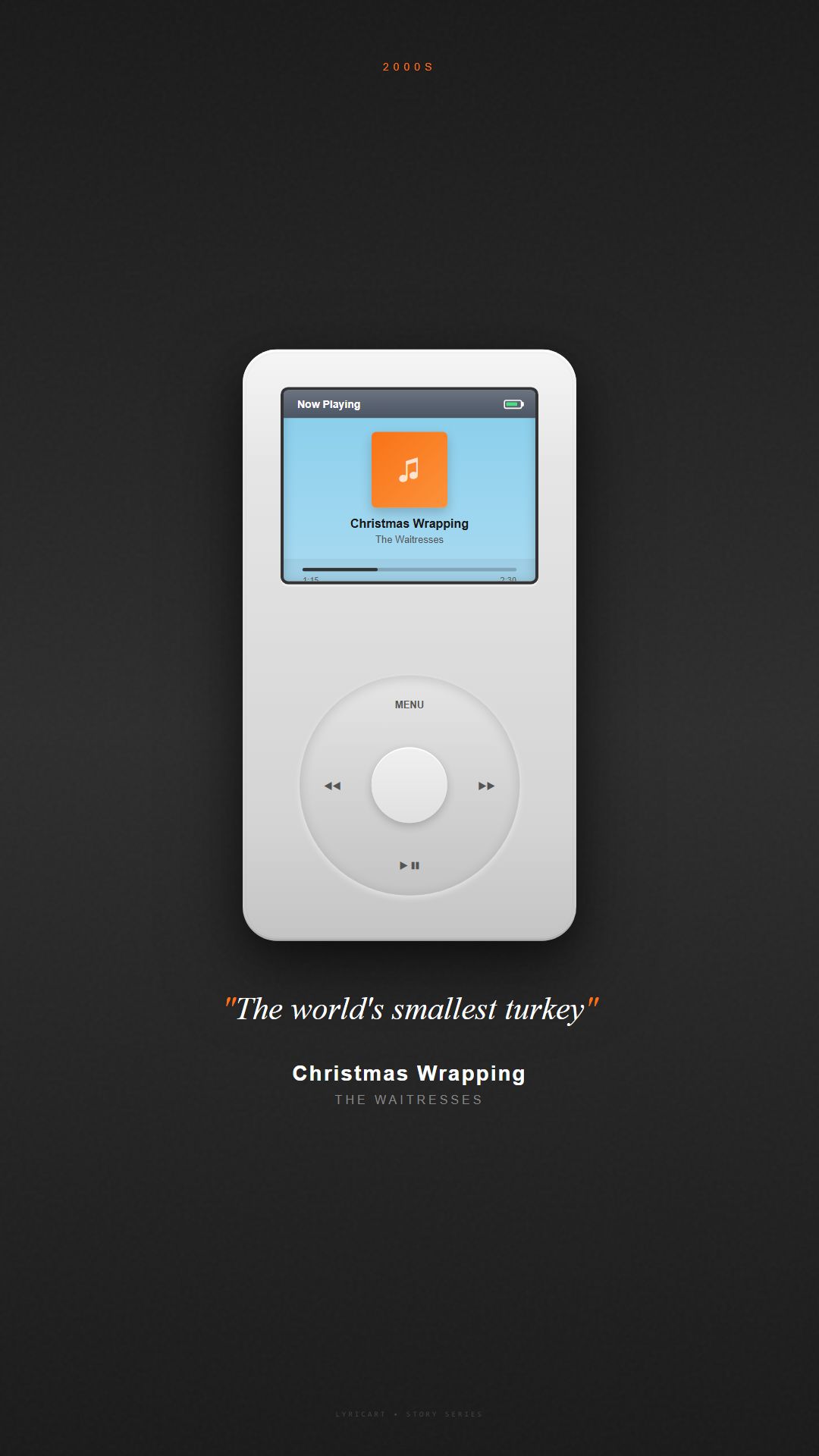 Christmas Wrapping The Waitresses Lyrics - All this year's been a busy blur - iPod Classic