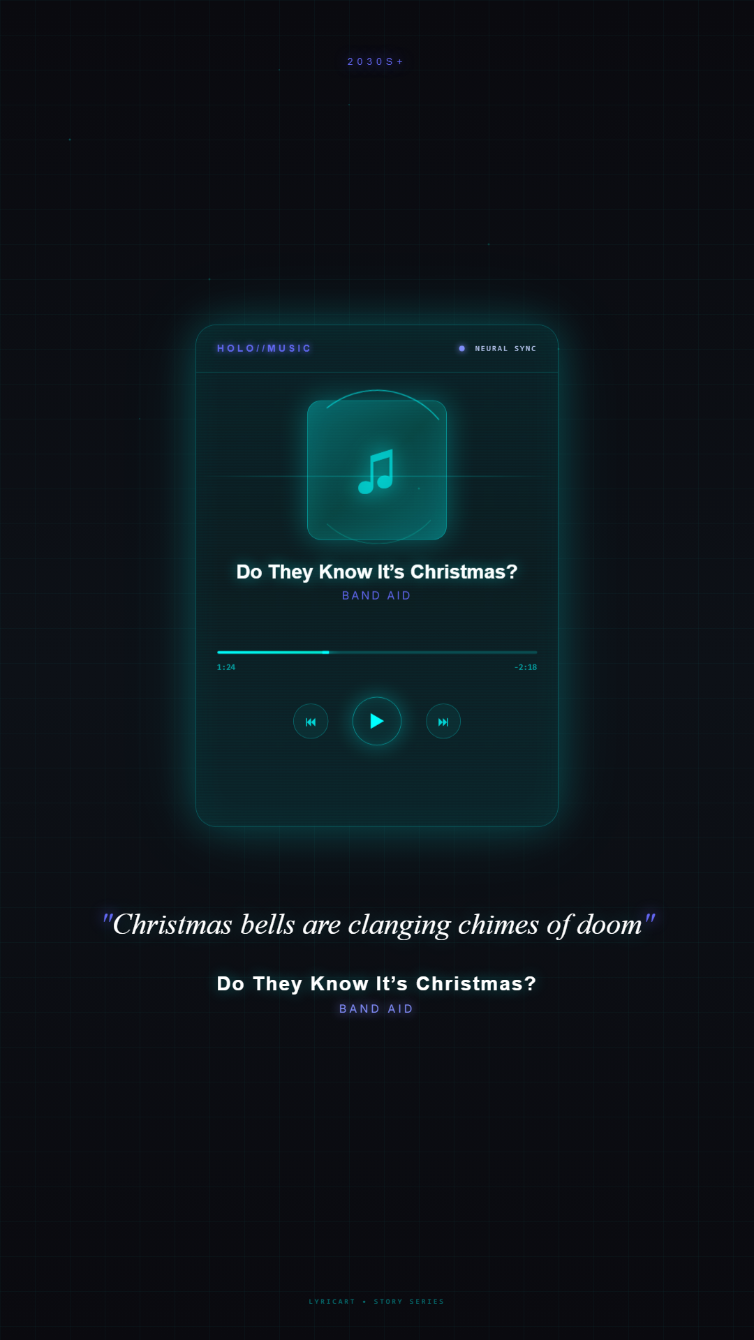 Do They Know It’s Christmas? Band Aid Lyrics - There's no need to be afraid - Holographic
