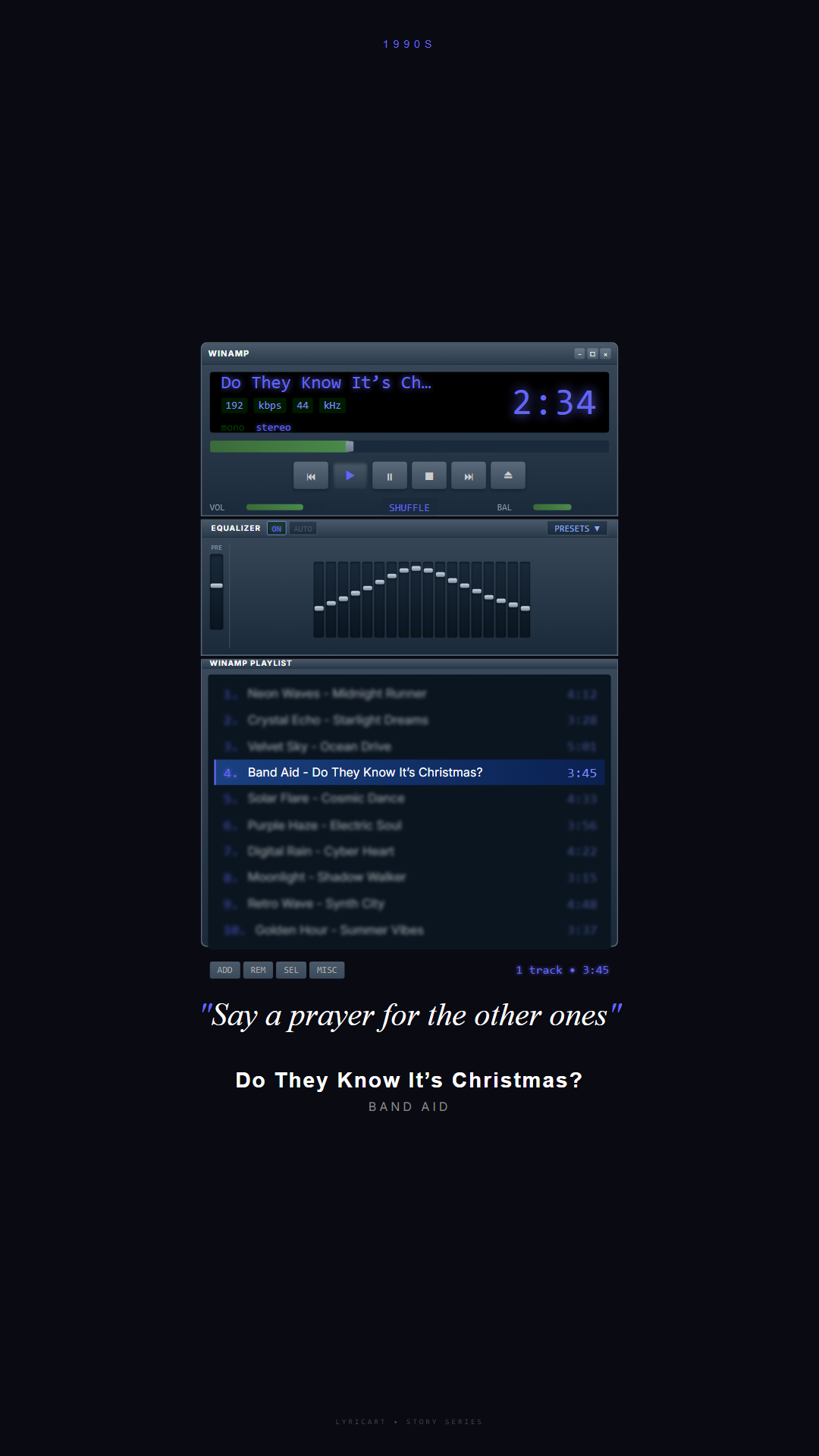 Do They Know It’s Christmas? Band Aid Lyrics - There's no need to be afraid - Winamp