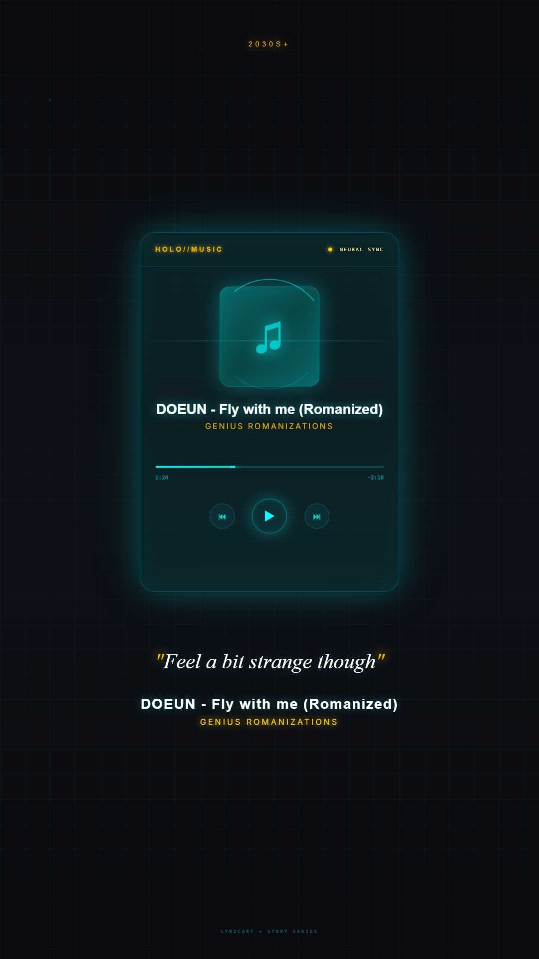 DOEUN - Fly with me (Romanized) Genius Romanizations Lyrics - I can fly high - Holographic