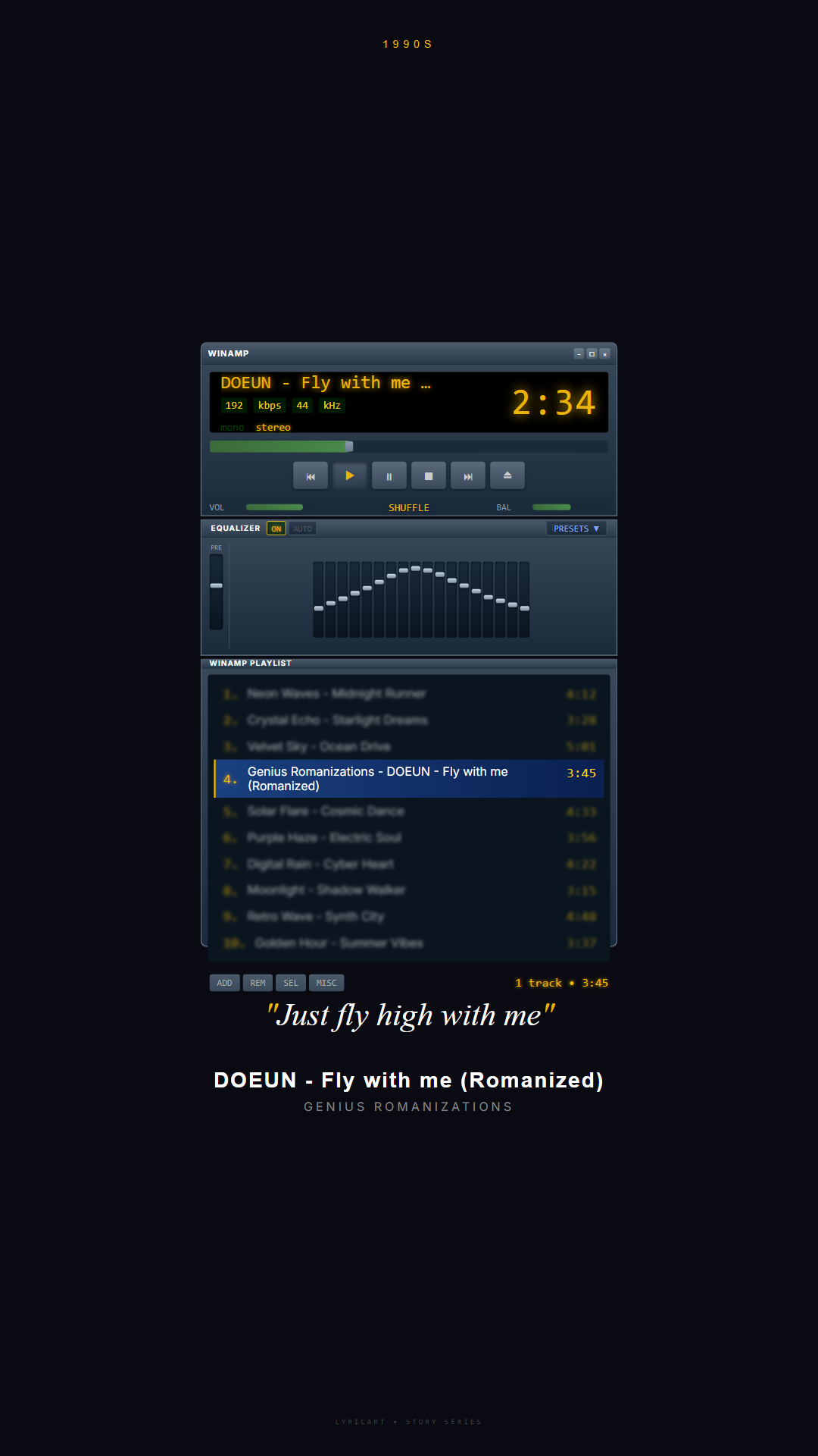 DOEUN - Fly with me (Romanized) Genius Romanizations Lyrics - I can fly high - Winamp