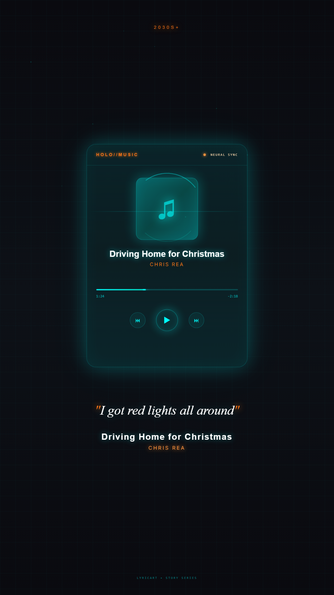 Driving Home for Christmas Chris Rea Lyrics - Driving home for Christmas - Holographic