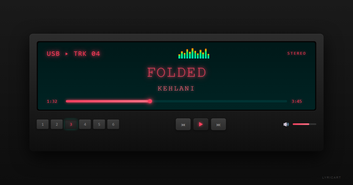 Folded Kehlani Lyrics - All I can think about is us - Car Stereo