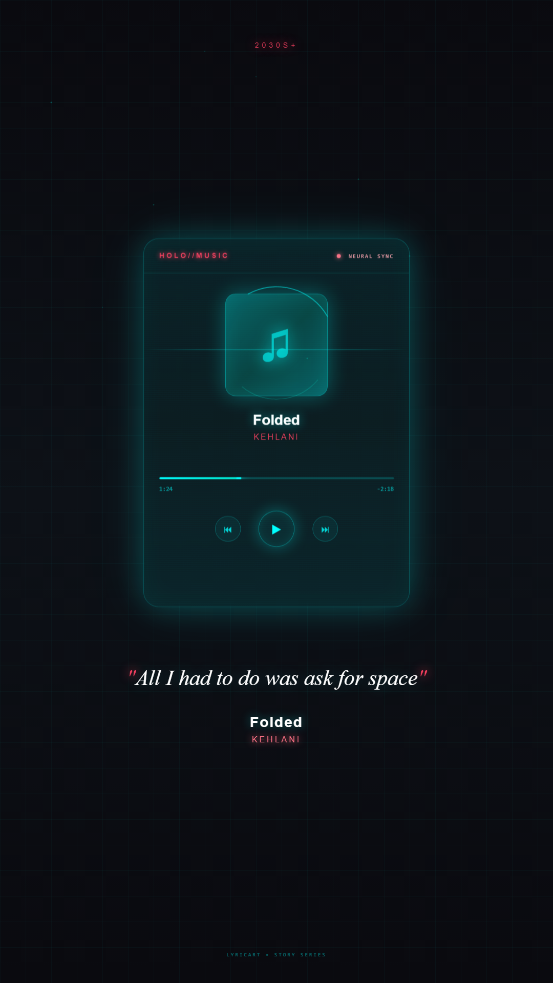 Folded Kehlani Lyrics - All I can think about is us - Holographic