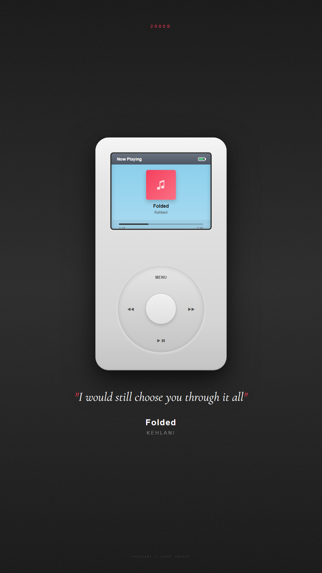 Folded Kehlani Lyrics - All I can think about is us - iPod Classic