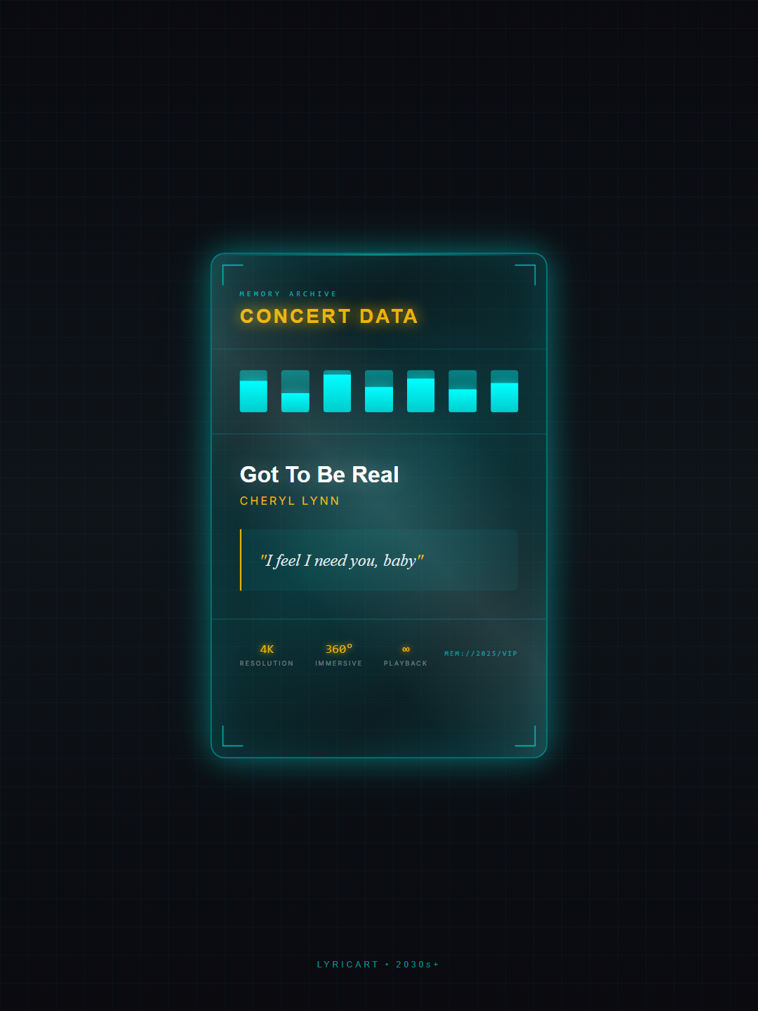 Got To Be Real Cheryl Lynn Lyrics - I feel I need you, baby - Memory Crystal