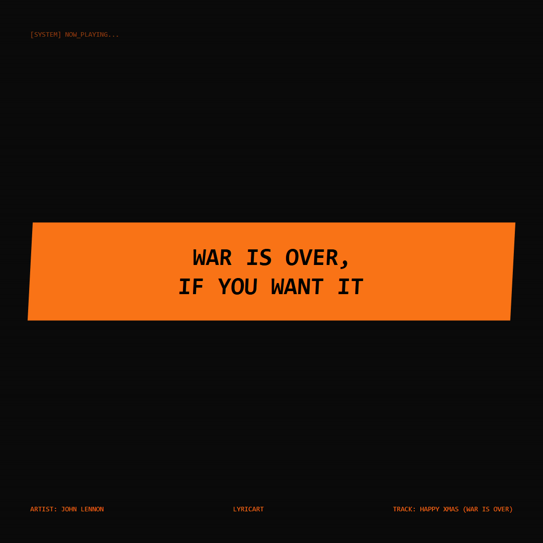 Happy Xmas (War Is Over) John Lennon Lyrics - War is over, if you want it - Glitch Art
