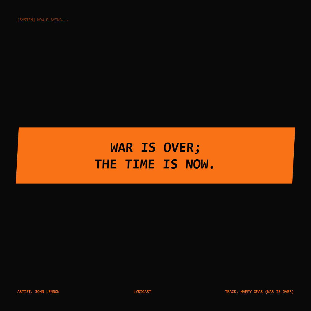 Happy Xmas (War Is Over) John Lennon Lyrics - War is over; the time is now. - Glitch Art