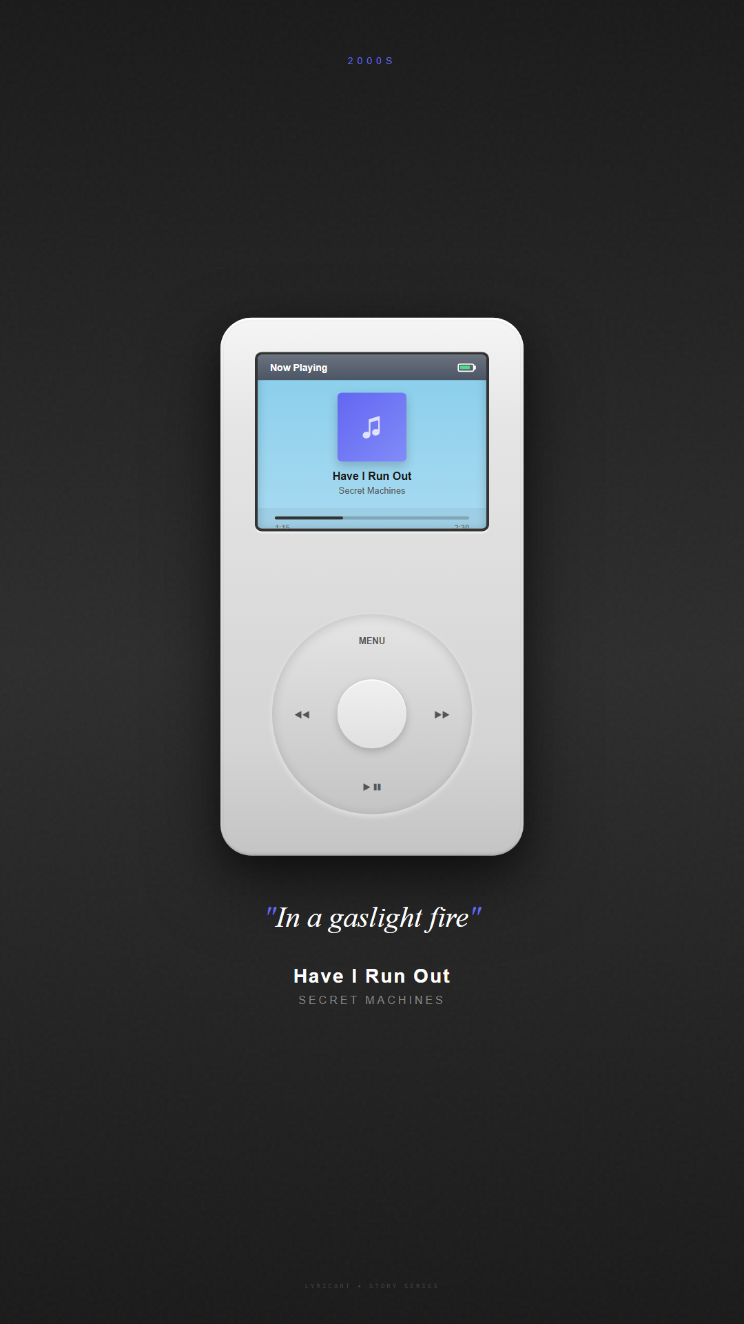 Have I Run Out Secret Machines Lyrics - The crowd against the guns - iPod Classic