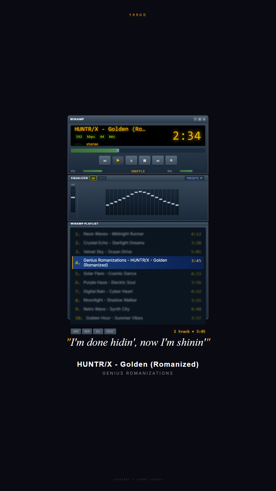 HUNTR/X - Golden (Romanized) Genius Romanizations Lyrics - I was a ghost, I was alone - Winamp
