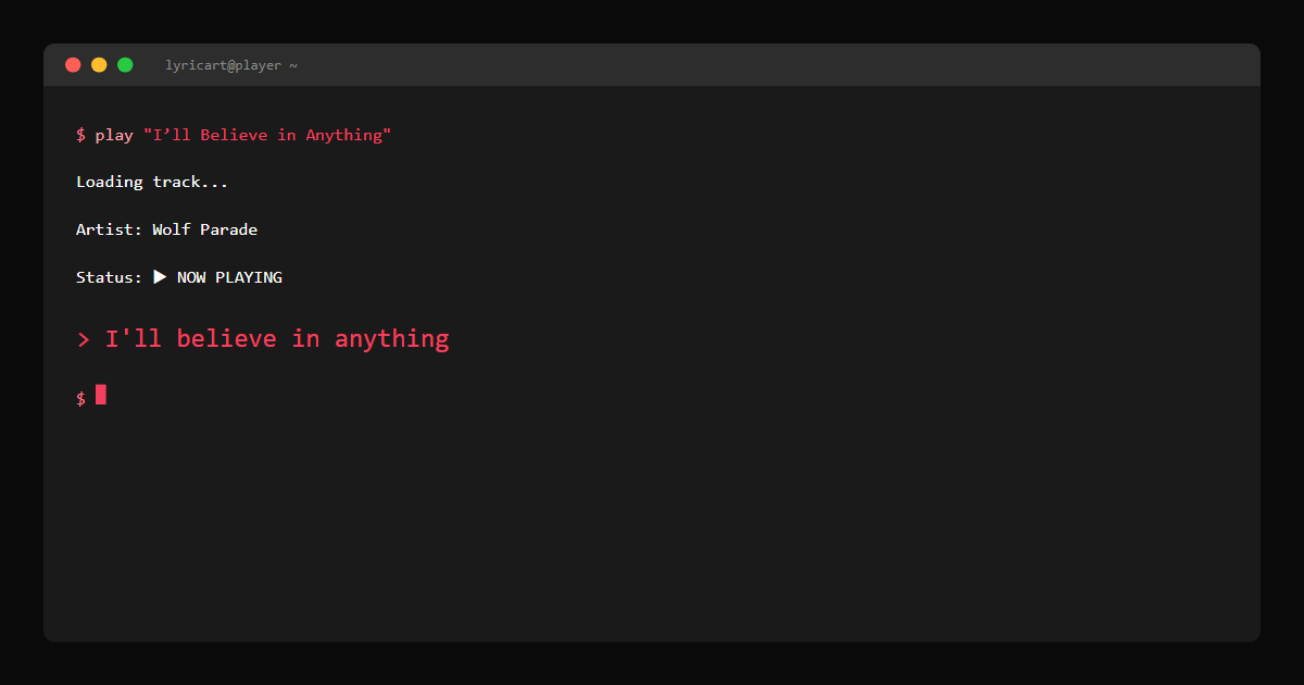 I’ll Believe in Anything Wolf Parade Lyrics - Give me your eyes, I need sunshine - Terminal