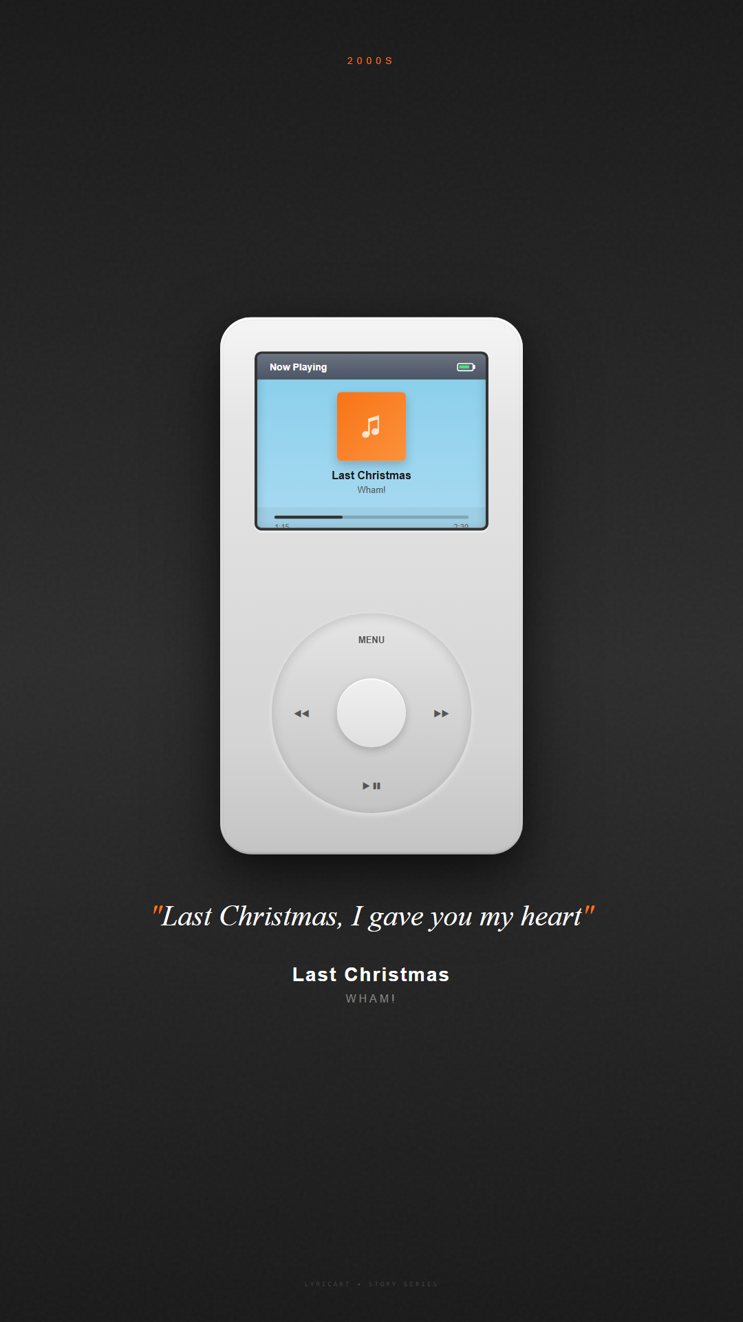Last Christmas Wham! Lyrics - Last Christmas, I gave you my heart - iPod Classic