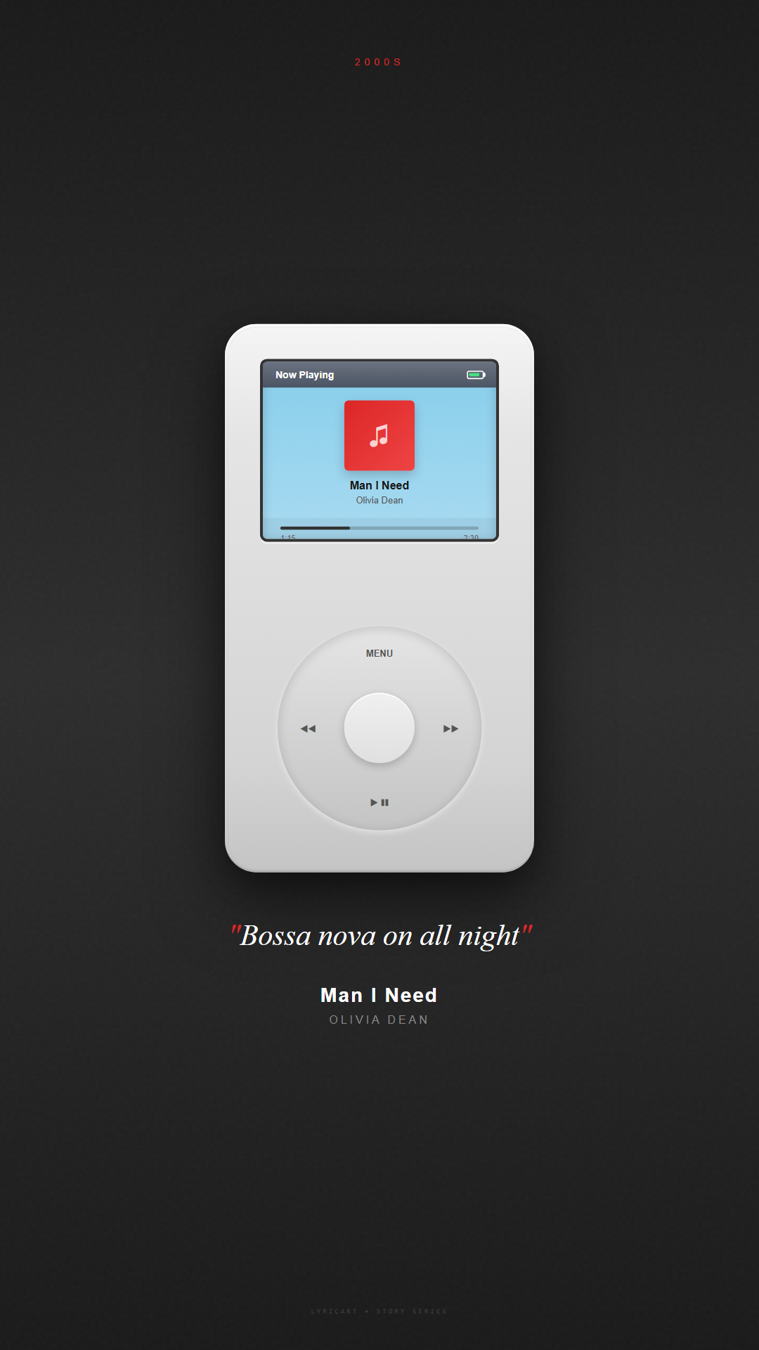 Man I Need Olivia Dean Lyrics - Looks like we're making up for lost time - iPod Classic