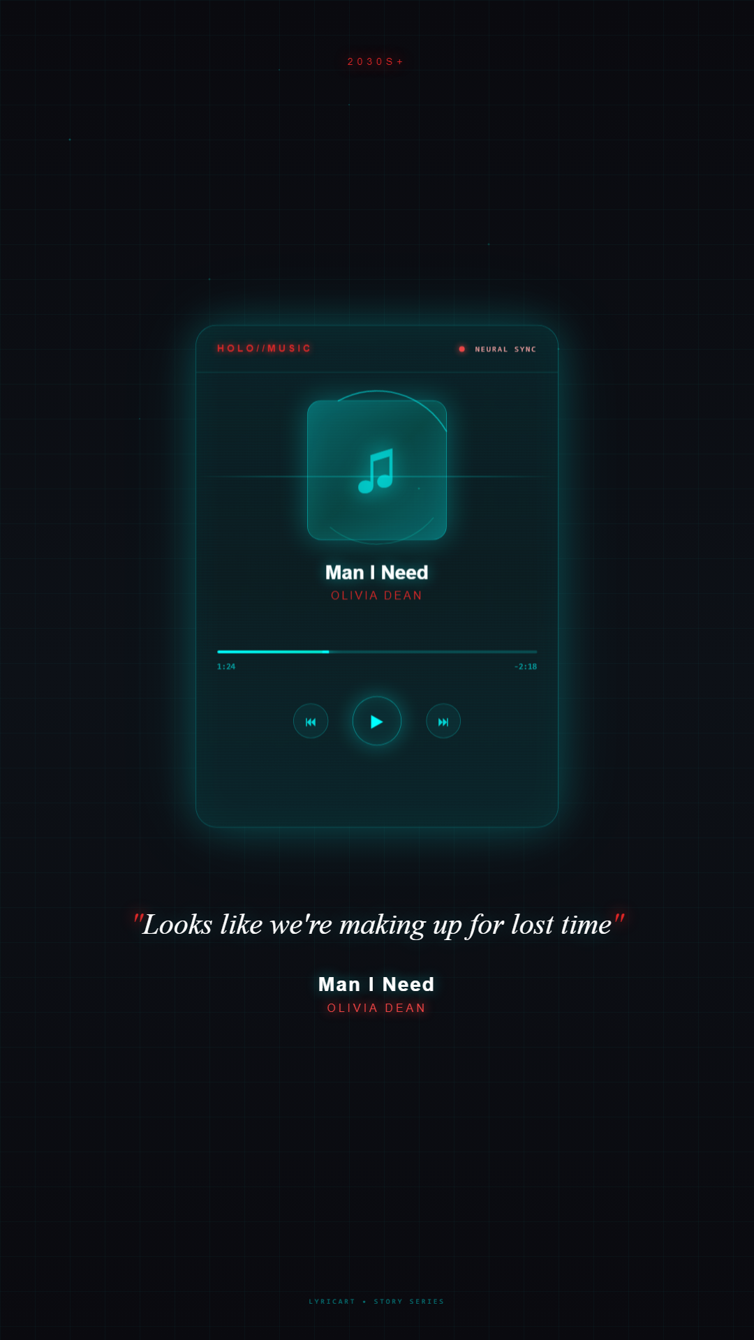 Man I Need Olivia Dean Lyrics - Looks like we're making up for lost time - Holographic