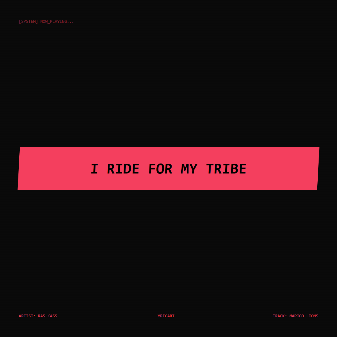 Mapogo Lions Ras Kass Lyrics - I ride for my tribe - Glitch Art