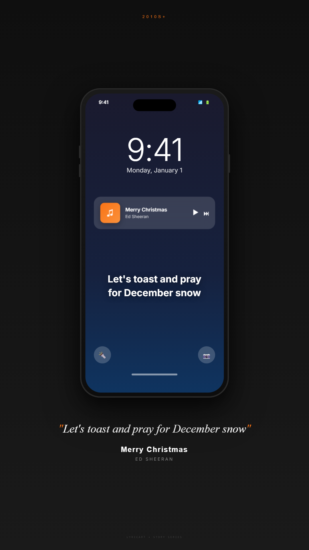 Merry Christmas Ed Sheeran Lyrics - Build the fire and gather 'round the tree - Lock Screen
