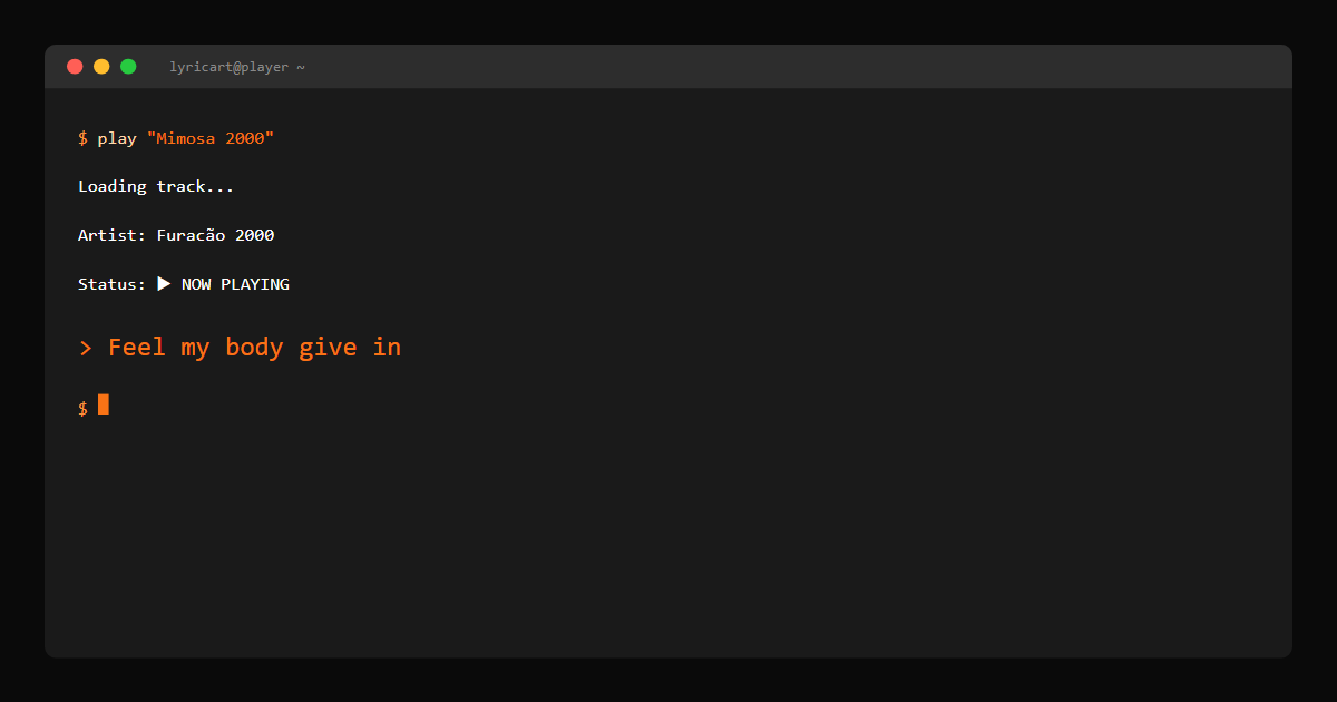 Mimosa 2000 Furacão 2000 Lyrics - Feel my body give in - Terminal