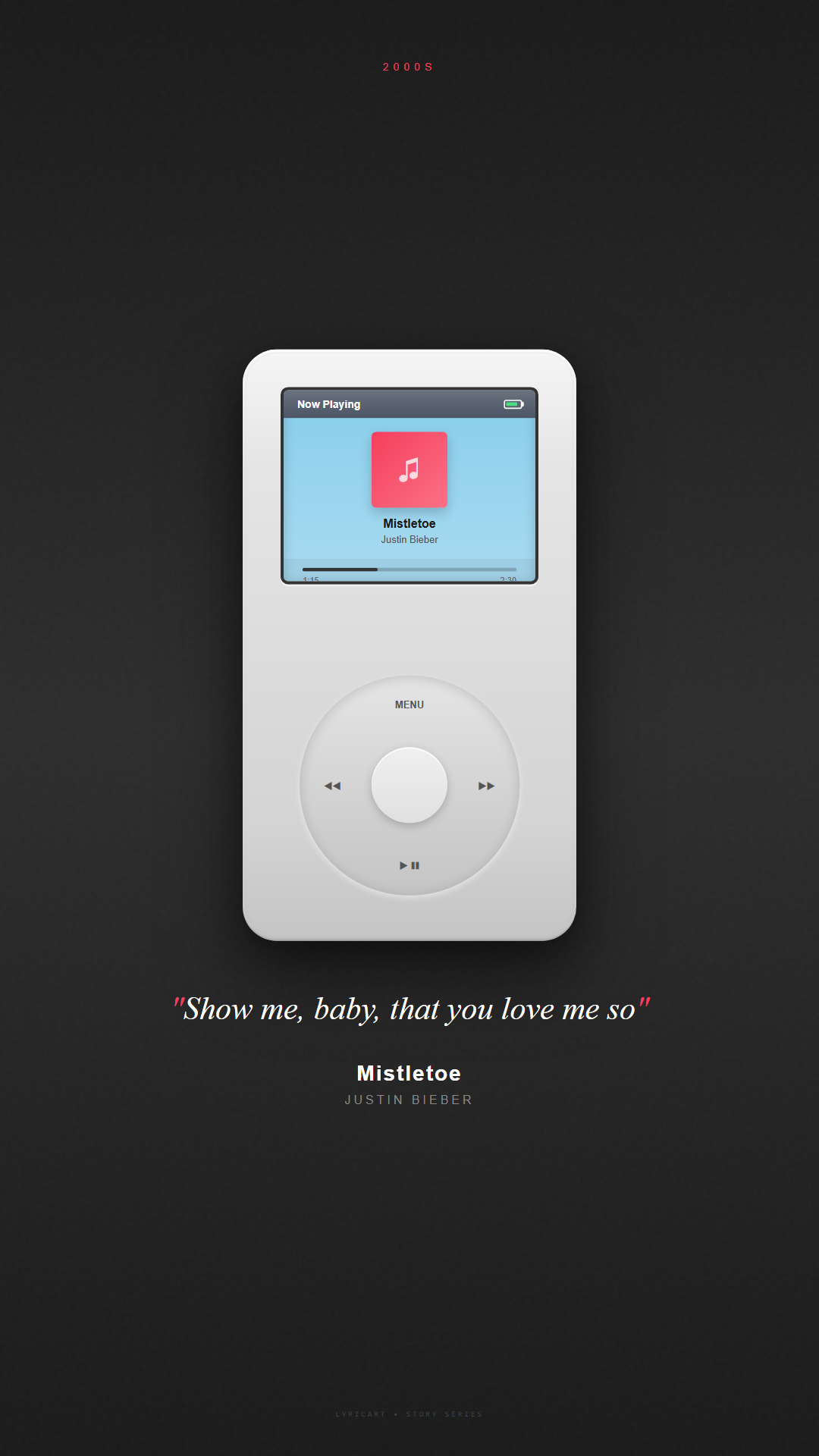 Mistletoe Justin Bieber Lyrics - It's the most beautiful time of the year - iPod Classic