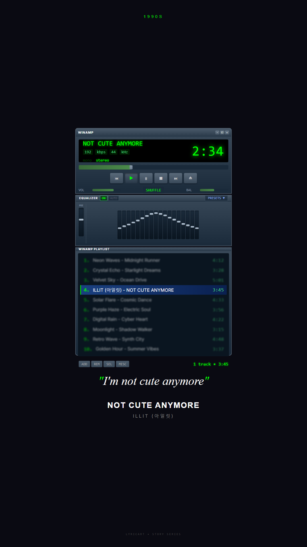 NOT CUTE ANYMORE ILLIT (아일릿) Lyrics - No keyring, no hand mirror - Winamp