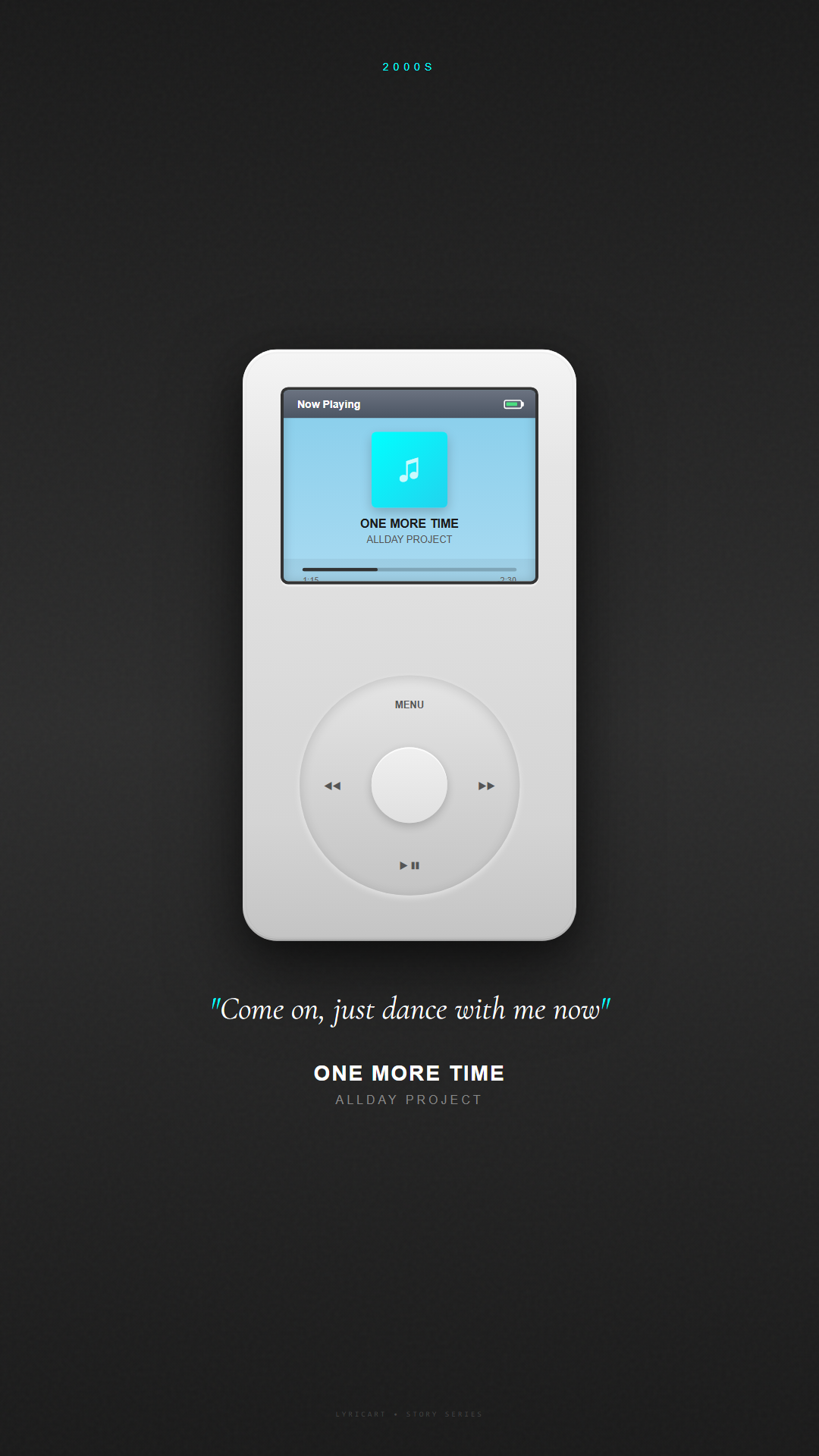 ONE MORE TIME ALLDAY PROJECT Lyrics - Let it go, we gon' lose the track of time - iPod Classic