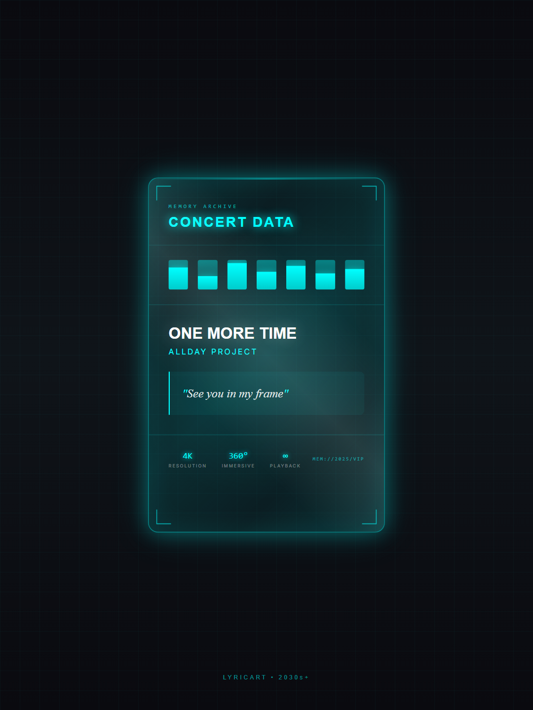 ONE MORE TIME ALLDAY PROJECT Lyrics - Let it go, we gon' lose the track of time - Memory Crystal