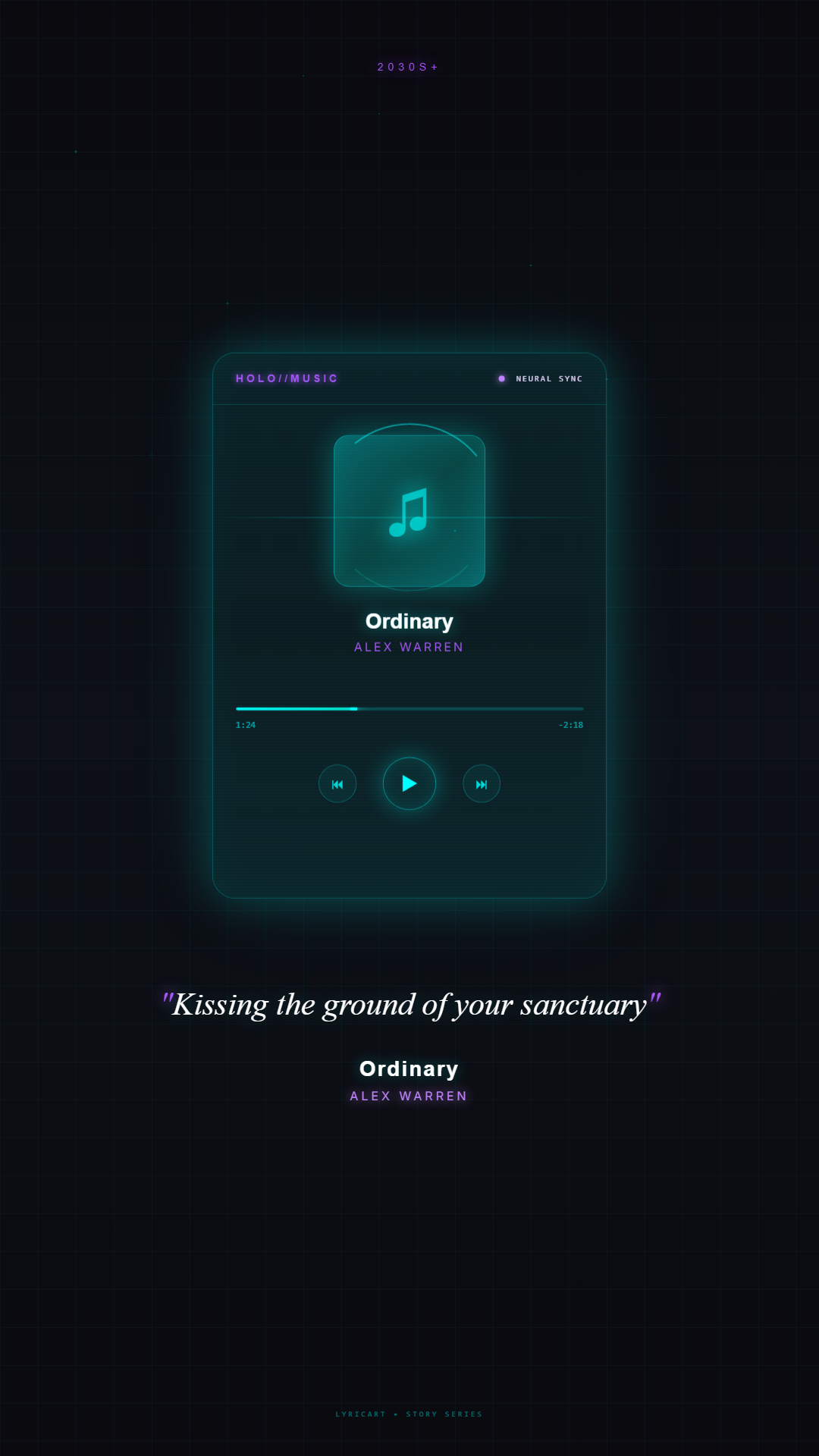 Ordinary Alex Warren Lyrics - The holy water's watered down - Holographic