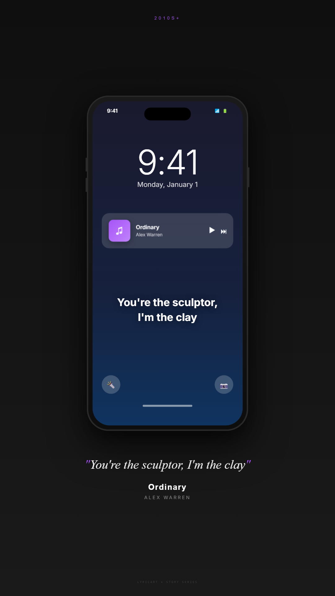 Ordinary Alex Warren Lyrics - The holy water's watered down - Lock Screen