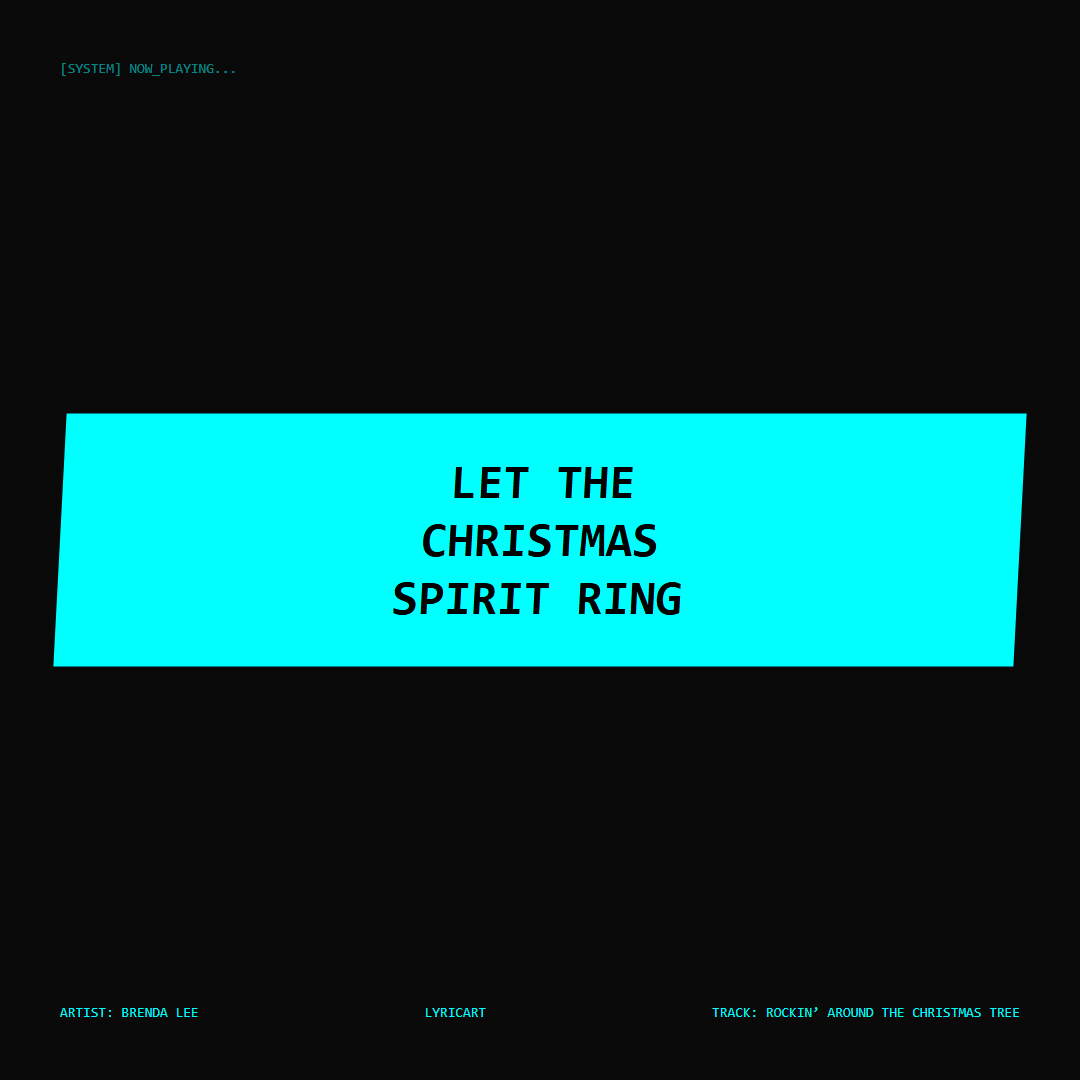 Rockin’ Around the Christmas Tree Brenda Lee Lyrics - Let the Christmas spirit ring - Glitch Art