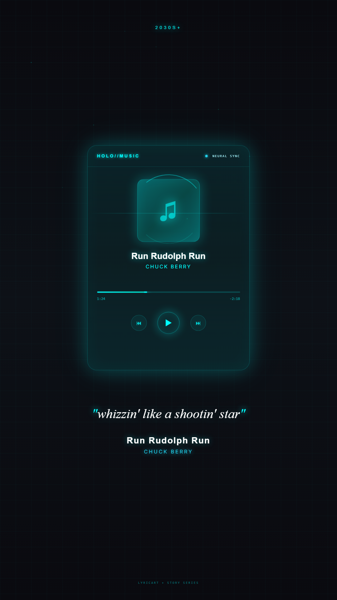 Run Rudolph Run Chuck Berry Lyrics - you know you're the mastermind - Holographic