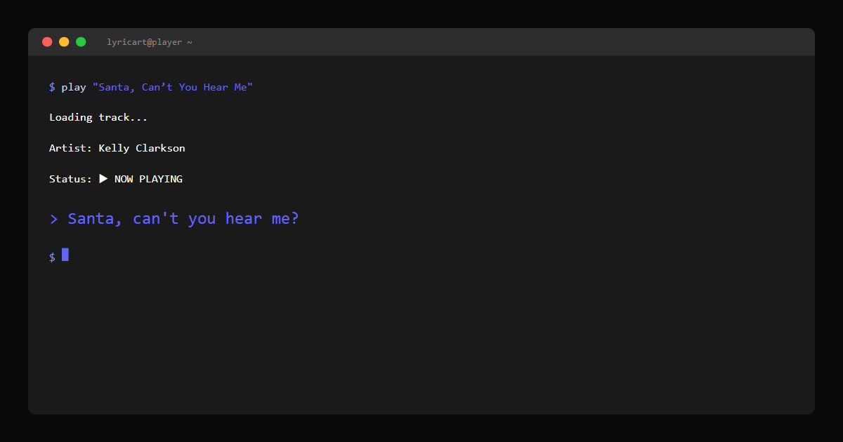 Santa, Can’t You Hear Me Kelly Clarkson Lyrics - Keep the snow and sleigh rides - Terminal