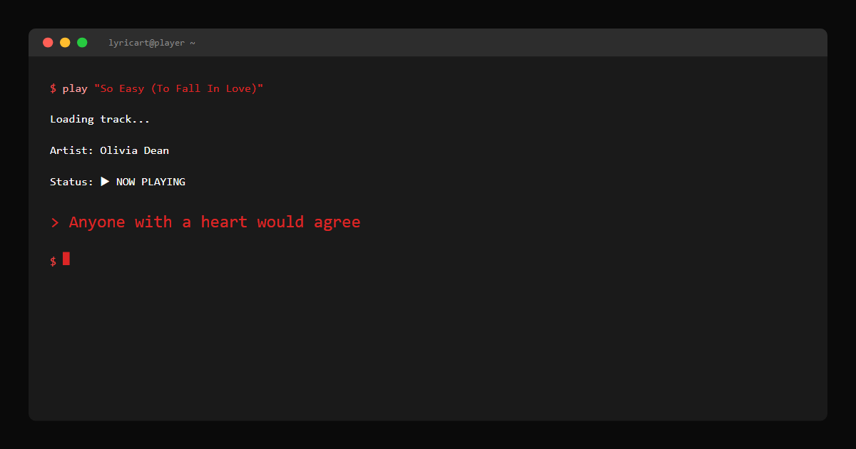 So Easy (To Fall In Love) Olivia Dean Lyrics - The icing on your cake, the cherry on top - Terminal