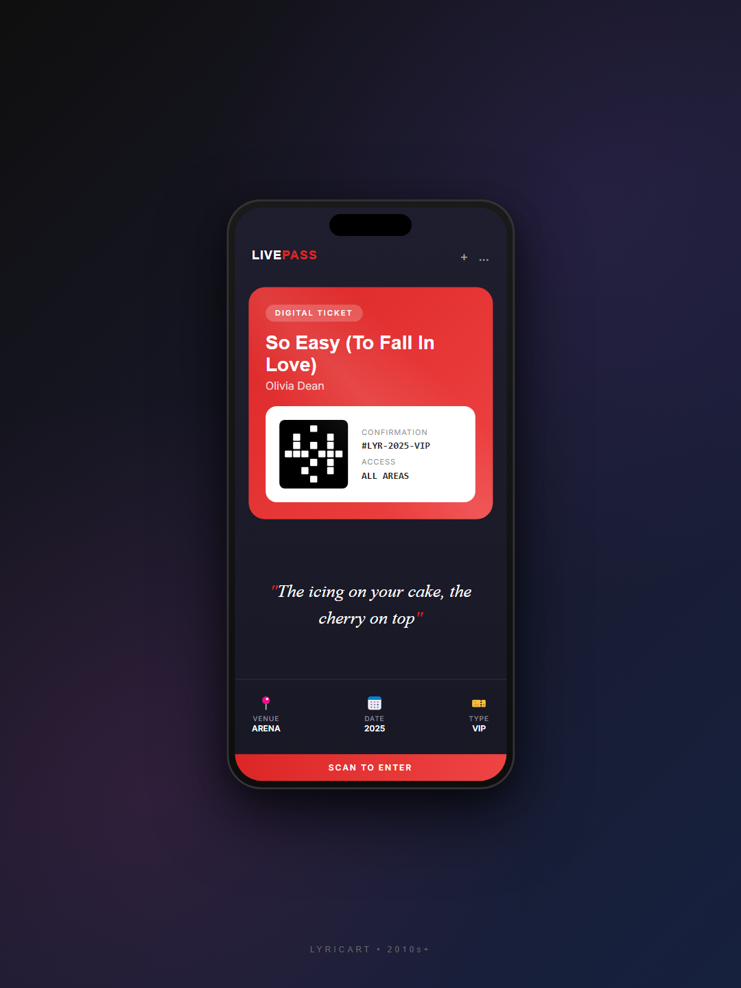 So Easy (To Fall In Love) Olivia Dean Lyrics - The icing on your cake, the cherry on top - Digital Pass