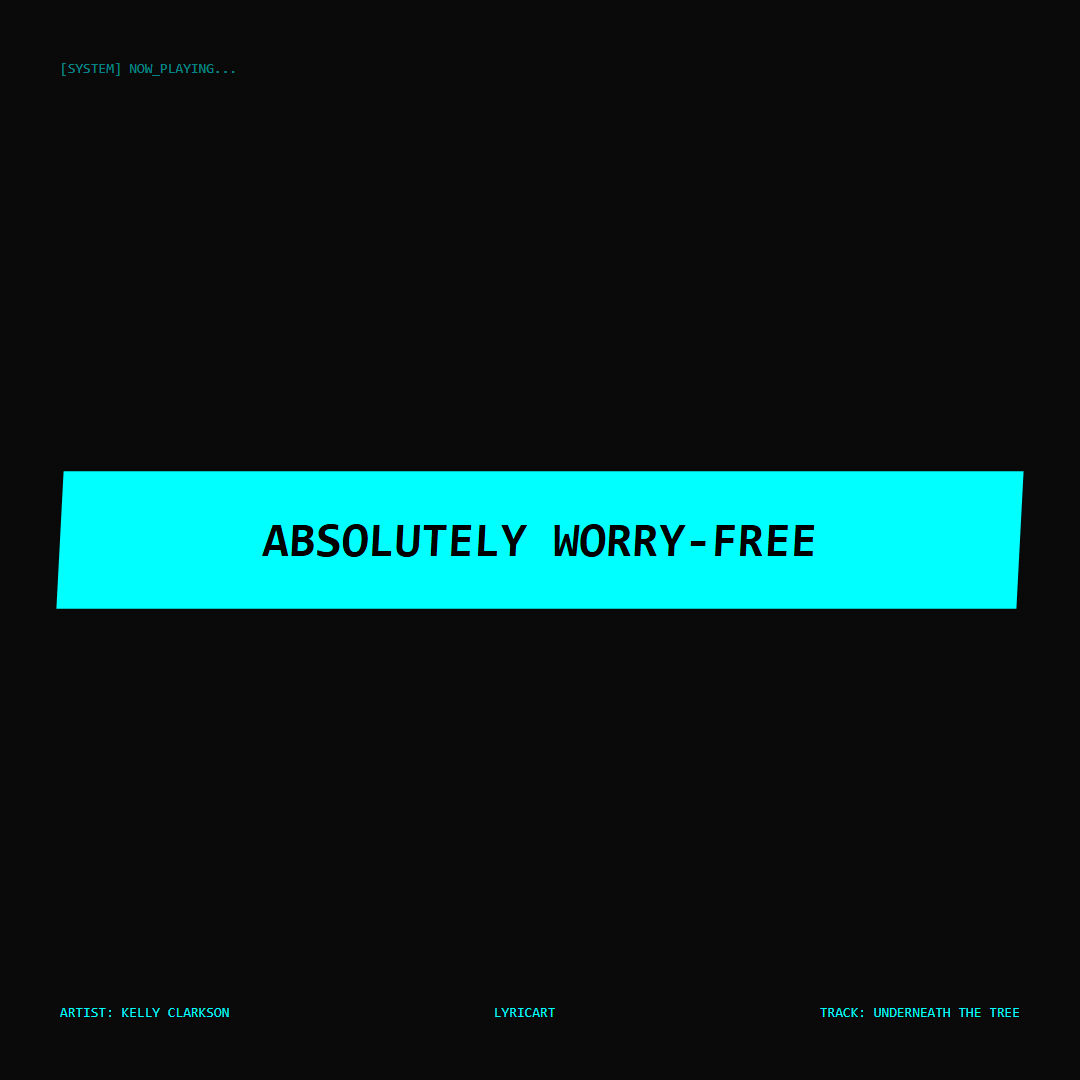 Underneath the Tree Kelly Clarkson Lyrics - Absolutely worry-free - Glitch Art