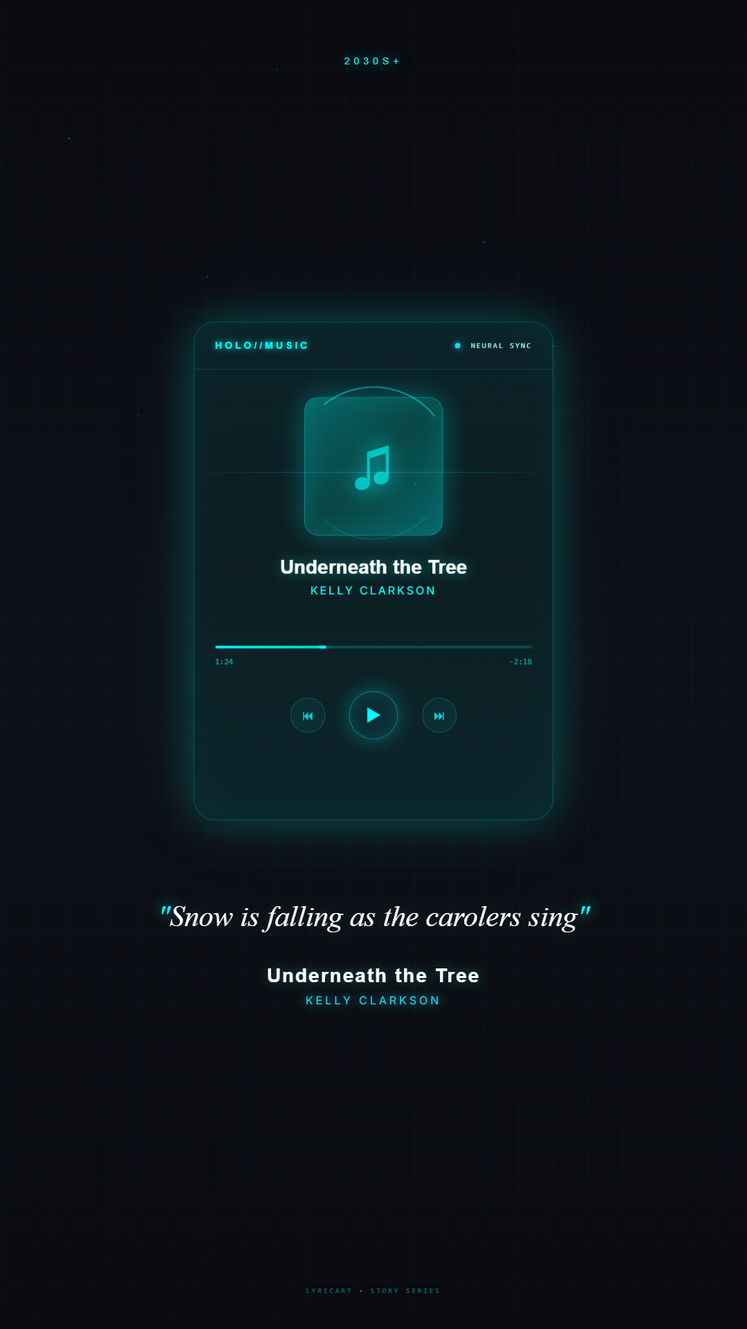 Underneath the Tree Kelly Clarkson Lyrics - You're here where you should be - Holographic