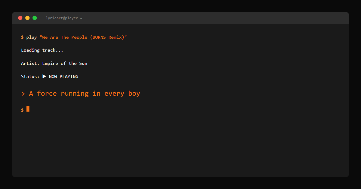 We Are The People (BURNS Remix) Empire of the Sun Lyrics - We can remember swimmin' in December - Terminal