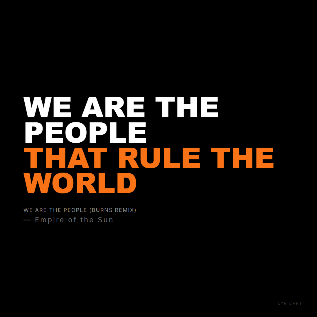 We Are The People (BURNS Remix)