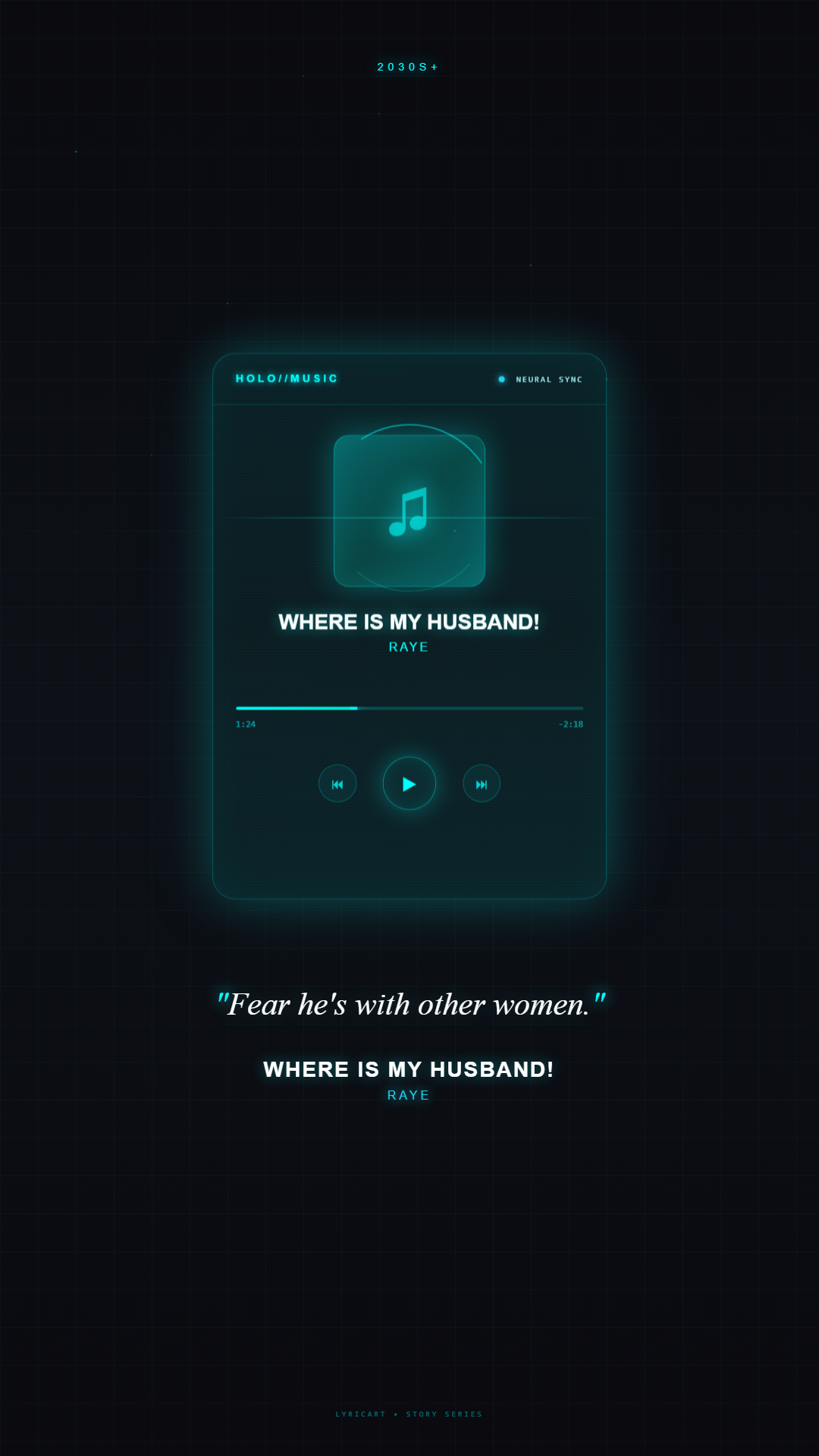 WHERE IS MY HUSBAND! RAYE Lyrics - Where the hell is my husband? - Holographic