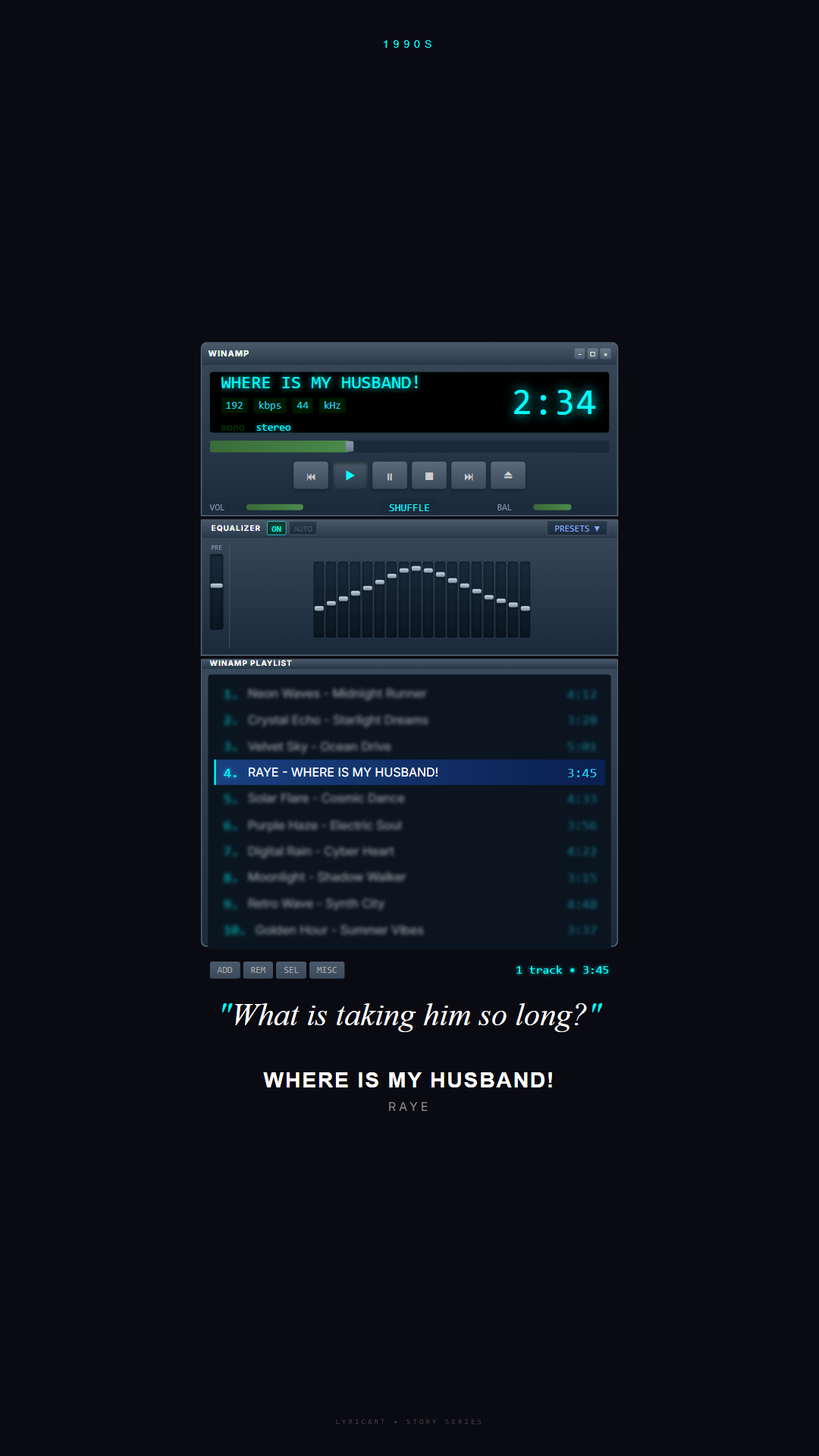 WHERE IS MY HUSBAND! RAYE Lyrics - Where the hell is my husband? - Winamp