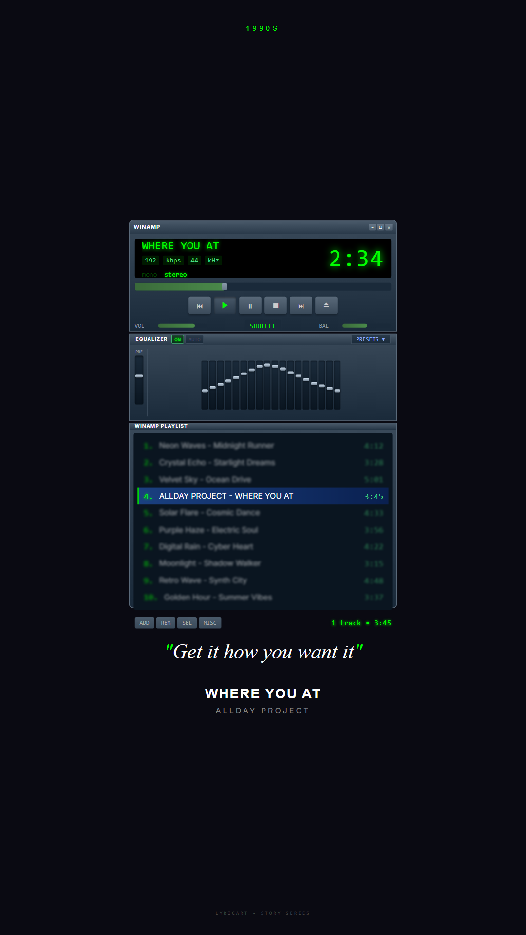 WHERE YOU AT ALLDAY PROJECT Lyrics - All day where the hell you at - Winamp